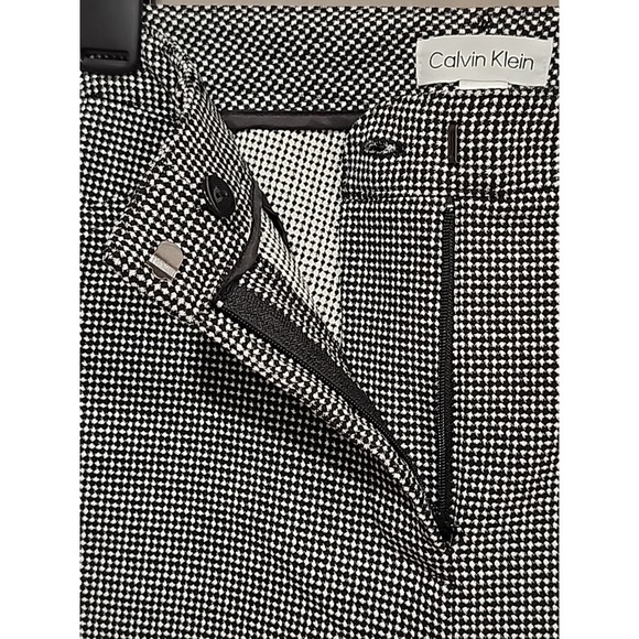 Calvin Klein Pants Womens Size 10, Black/White Dotted, 4 Pocket, Belt Loops - Picture 3 of 10